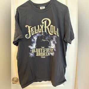 LIKE NEW Jelly Roll 2024 Beautifully Broken Tour Shirt Black Shirt Size Large